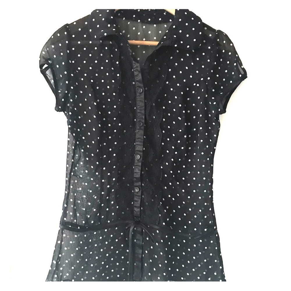 2/$15 or 3/$20 Forever21 sheer polka dot blouse